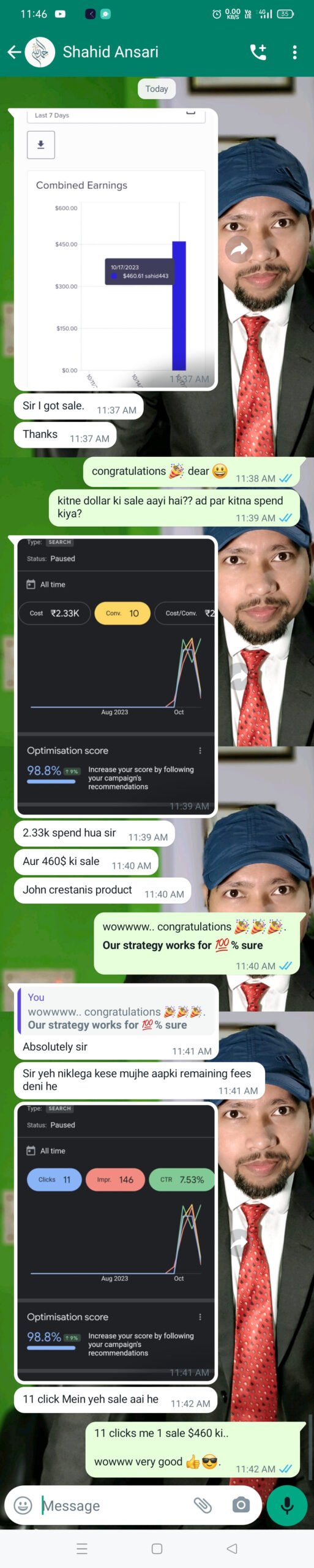 Shahid Made $460